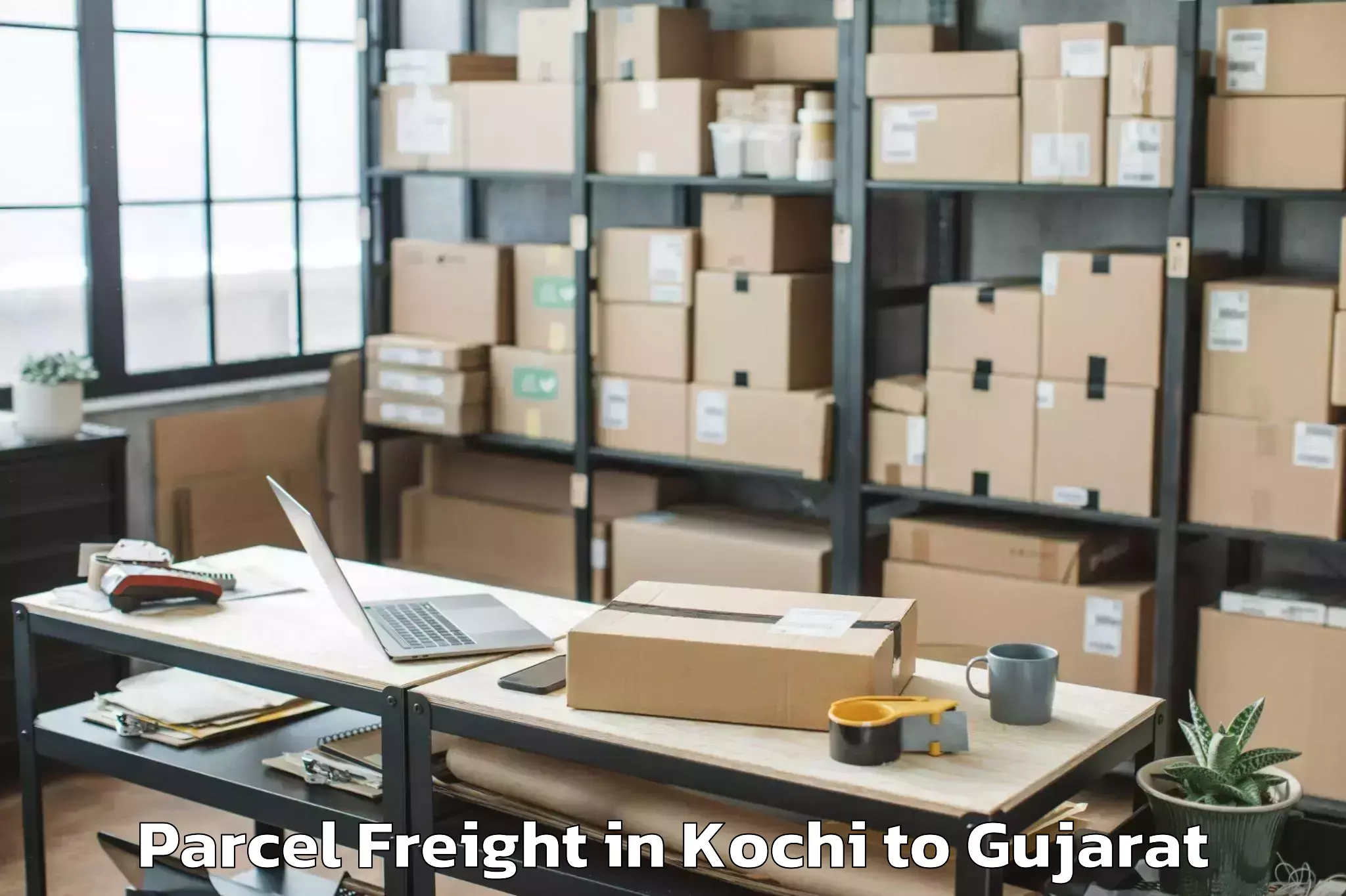 Book Your Kochi to Jambughoda Parcel Freight Today